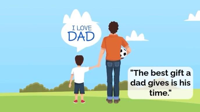 Blue Typographic Father’s Day Inspiration  Digital Display (16:9) template