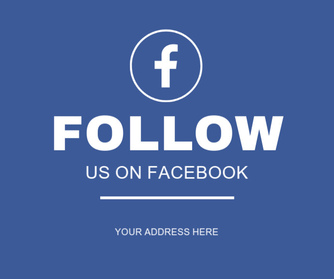 Follow Facebook Design Copy of Blue Typographic Follow Me On Facebook And Whatsapp Medium ...