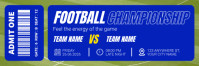 Blue Typographic Football Championship Twitter Banner template