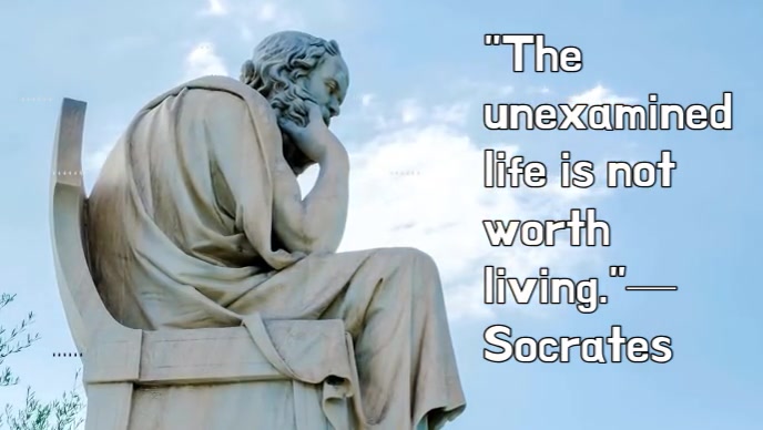 Blue Typographic Philosophical Quote Youtube Thumbnail template