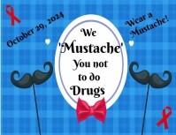 Blue Anti-Drug Awareness Flyer Template
