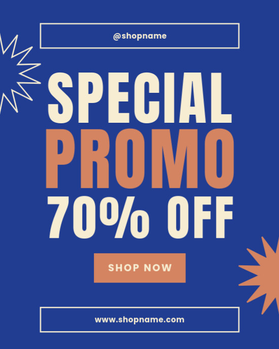 Copy of Blue Typographic Special Promo Promotional Discount Offer Deal ...