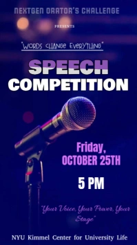 Blue Typographic The Image Is A Striking, Dark-themed Vertical Poster Advertising The "nextgen Orato Instagram Story template