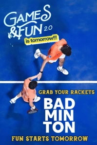 Blue Typographic The Poster Has A Dynamic Sports Vibe Titled Games & Fun Is Tomorrow  Pinterest Grap template