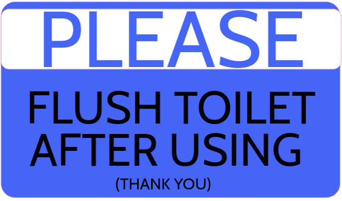 Blue Typographic Toilet Cleaning Tag Template | PosterMyWall