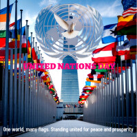 Blue Typographic United Nations Day  Instagram Post template