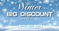 Blue Typographic Winter Big Discount Sales  Facebook Ad template