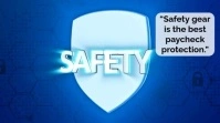 Blue Typographic Workplace Safety Quotes  Digital Display (16:9) template