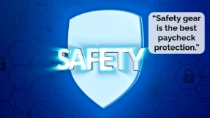 Blue Typographic Workplace Safety Quotes  Digital Display (16:9) template