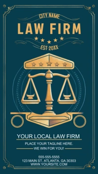 Blue Typography Law Firm Ad, Legal Ad, Attorn Instagram Story template