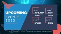Blue Upcoming Events Landscape Digital Displa template