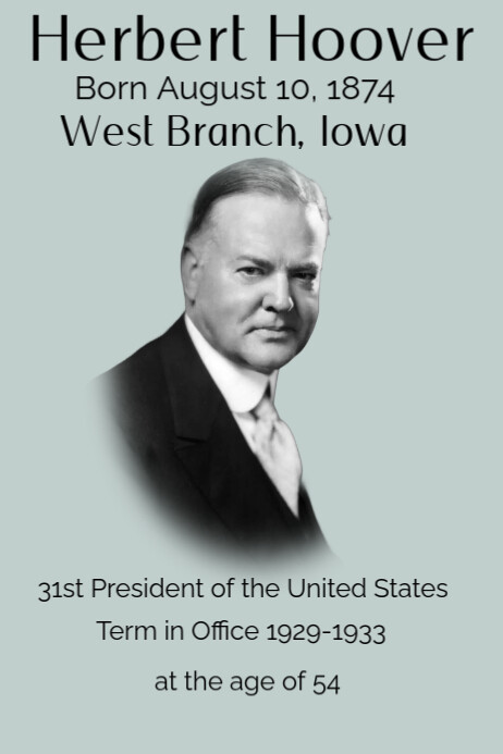 Blue Usa President History Poster Template | PosterMyWall