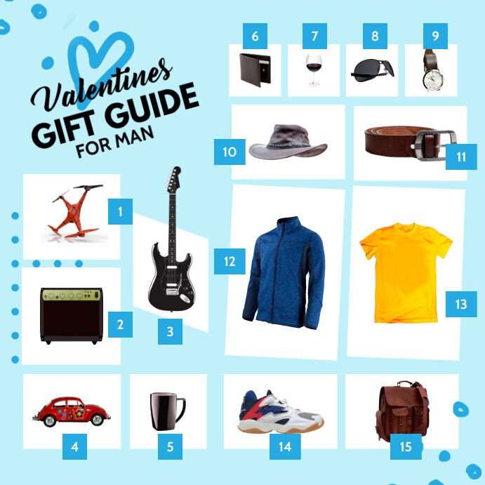 Blue Valentine's Gift Guide for Men Instagram template
