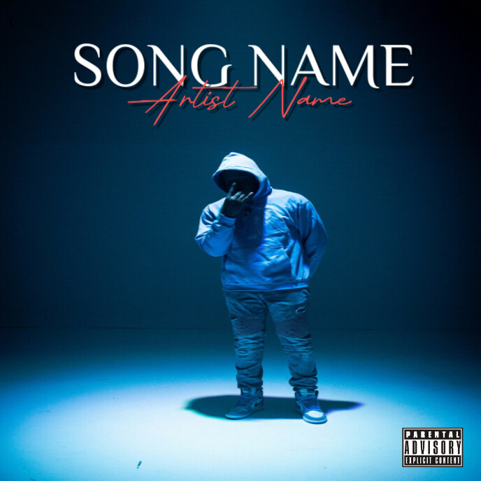 Blue Rapper Cover Blue Vintage Alone Man Mixtape Cover Rap Music Cover Album Cover ...