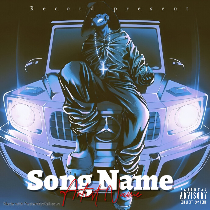 Blue Vintage Cd Mixtape Album Cover Template | PosterMyWall