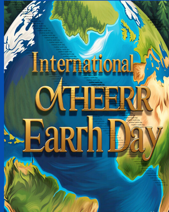 Blue Vintage International Mother Earth Day  Instagram Portrait template