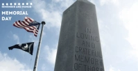 Blue Vintage Memorial Day Celebration Facebook Event Cover template