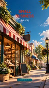 Blue Small Business Saturday Instagram Story Template