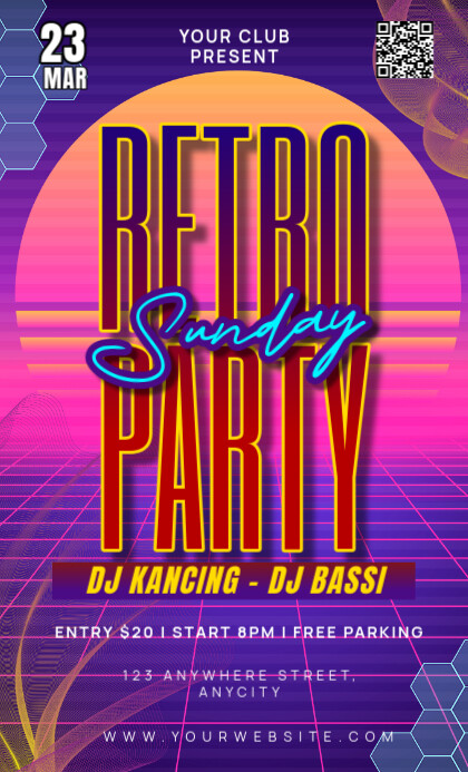 Copy of Blue Vintage Sunday Retro Party Legal As | PosterMyWall