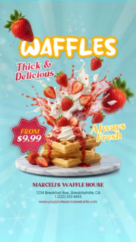 Bleu Waffle House Promotion Digitalt display Template