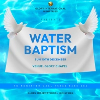 Blue Water Baptism  Instagram Post template