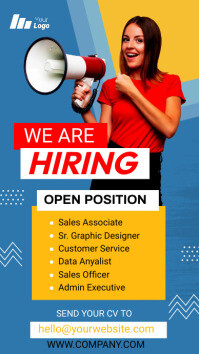 Work Status Design We Are Hiring WhatsApp Status Template | PosterMyWall