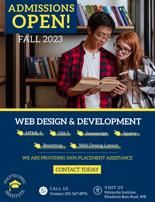 Blue Web Developer Flyer Design Template | PosterMyWall