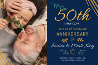 Blue Wedding Anniversary Landscape Poster Template Postermywall