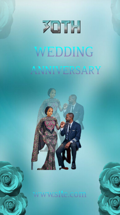 Blue  Wedding Instagram Story template