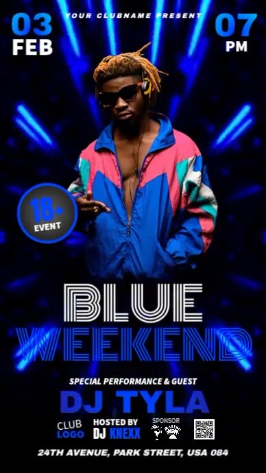 Blue Weekend Template | PosterMyWall