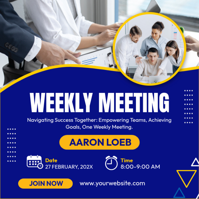 Plantilla de Blue Weekly Meeting Instagram Post | PosterMyWall