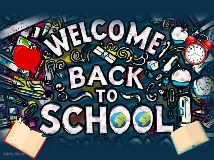 Blue  Welcome Back To School Video Yard Sign template