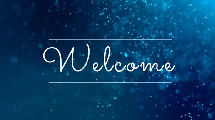 Blue Welcome Church Video Template Ecrã digital (16:9)