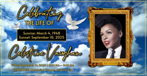 Blue White Funeral Flyer Memorial Flyer Image partagée Facebook template