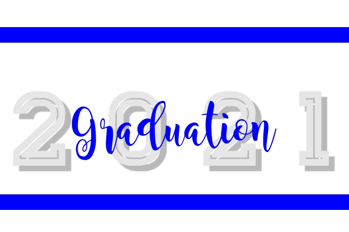Blue White Grad Sign Template | PosterMyWall