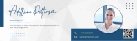 Blue White Minimalist Profile LinkedIn Banner LinkedIn-Hintergrundbild template