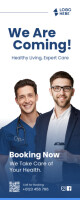 Blue White Professional We Are Coming For You Design Template Roll Up Banner 2' × 5'