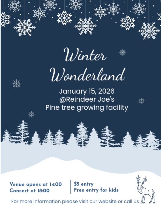 Blue Winter Festival Flyer 2026 Template | PosterMyWall