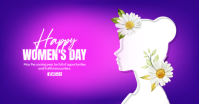 Blue Women's Day Facebook Shared Image template