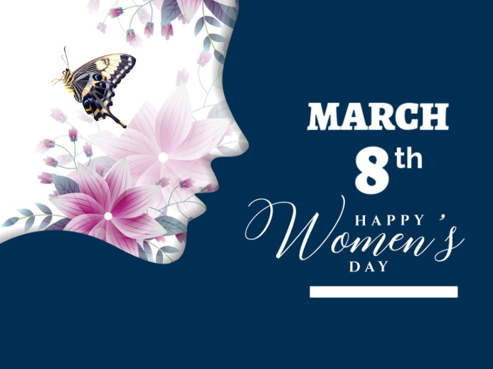 Blue  Women`s Day,happy Women`s Day Yard Sign template