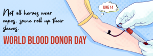 Blue World Blood Donar Day Facebook Cover Photo Facebook-coverfoto template