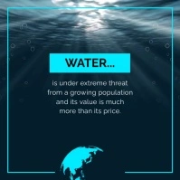 Blue World Water Day Instagram Slideshow Square (1:1) template