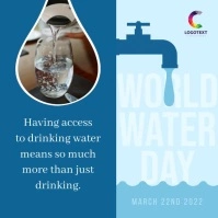 Blue World Water Day Instagram Slideshow Square (1:1) template
