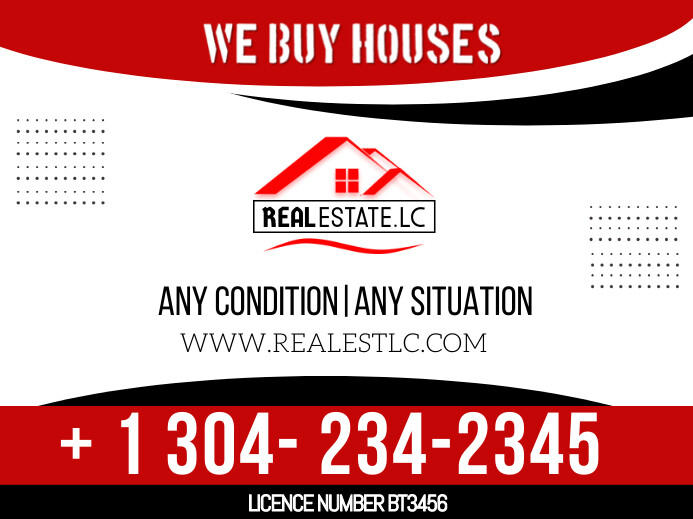 Tanda Halaman Real Estat Merah Templat PosterMyWall