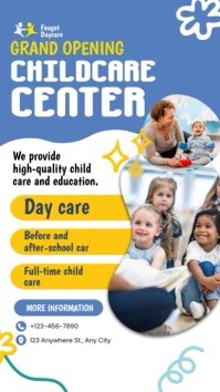 Hvid Childcare Center Grand Opening Reel Instagram Template