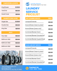 Laundry Service Price List A4 Template | PosterMyWall