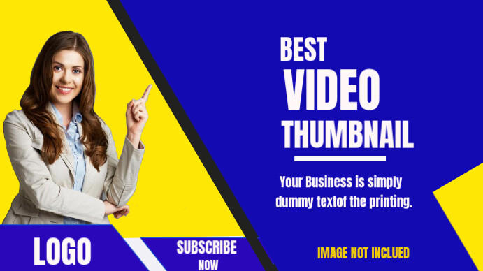 Blue yellow Professional Youtube Thumbnail Template | PosterMyWall