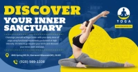 Blue Yoga Facebook Shared Image template