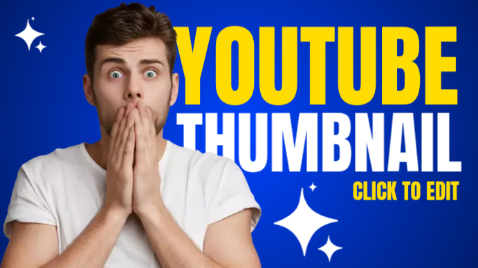 Blue Youtube Thumbnail Template | PosterMyWall