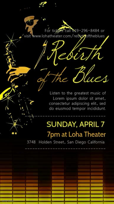 Concert Ad Examples Blues and Jazz Concert Video Advert Template | PosterMyWall